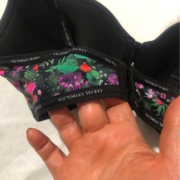 Victoria Secrets floral t shirt full coverage push up bra size 34 DD. - Picture 7 of 13